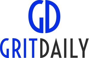 GritDaily Logo Vertical Black Blue
