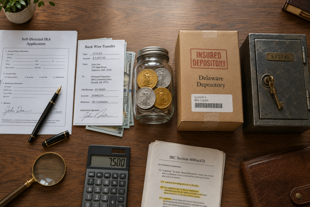 Step by step process to open and fund a self directed precious metals IRA