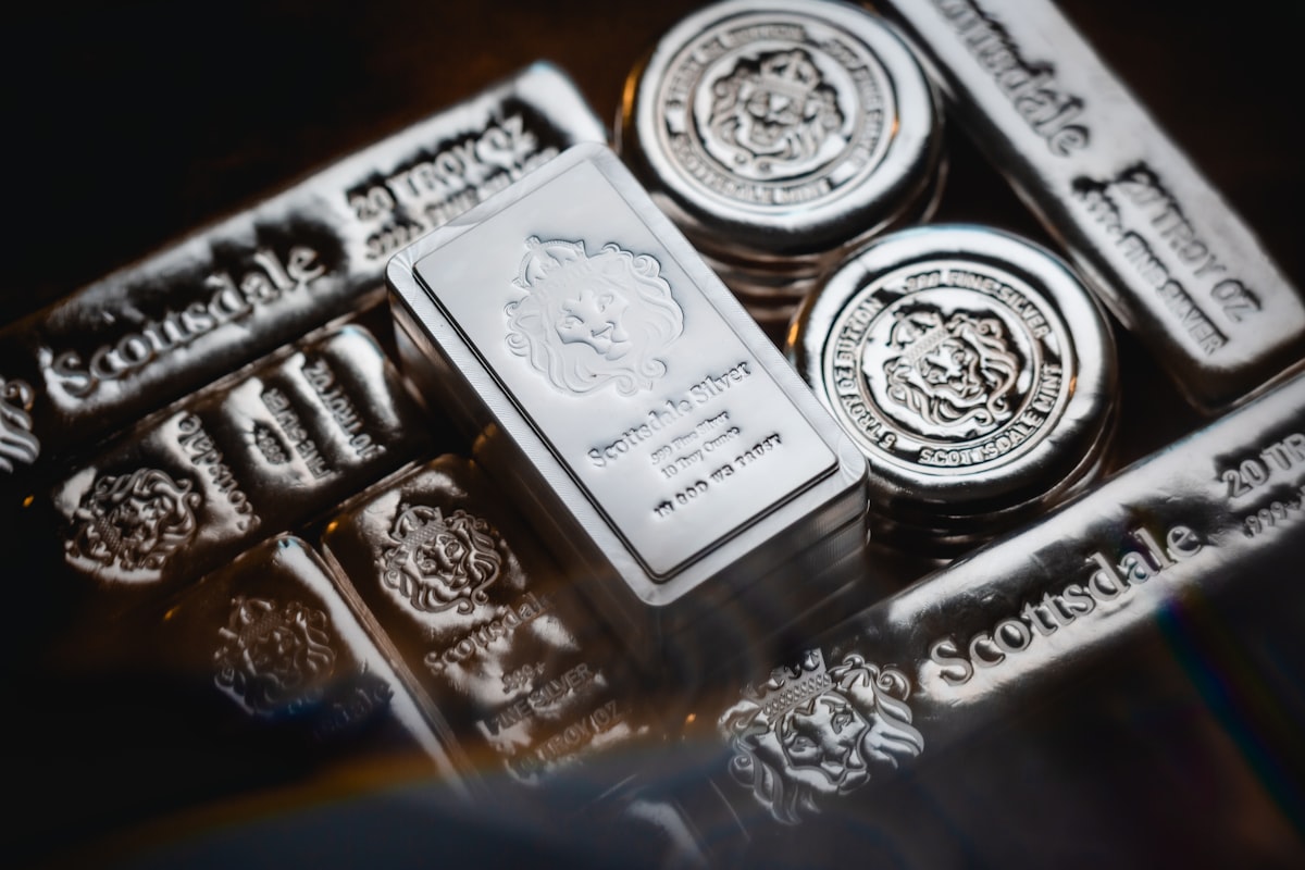 Physical silver coins and bars